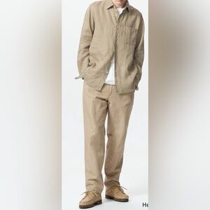 Uniqlo Men's Linen Blend Relaxed Pants